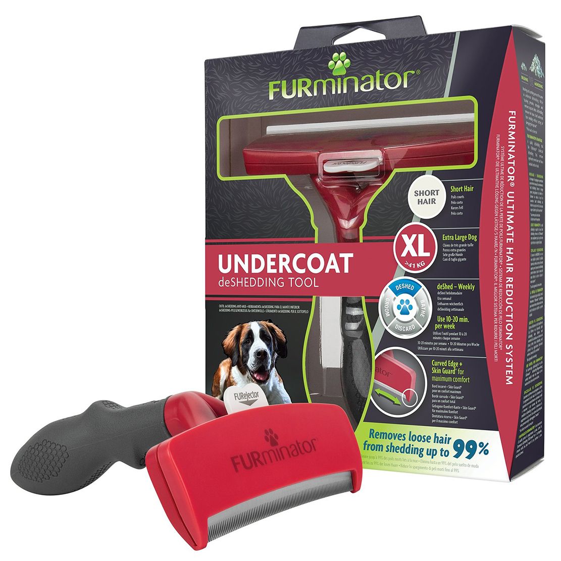 FURminator alat za uklanjanje poddlake kratka dlaka XL, 12 cm