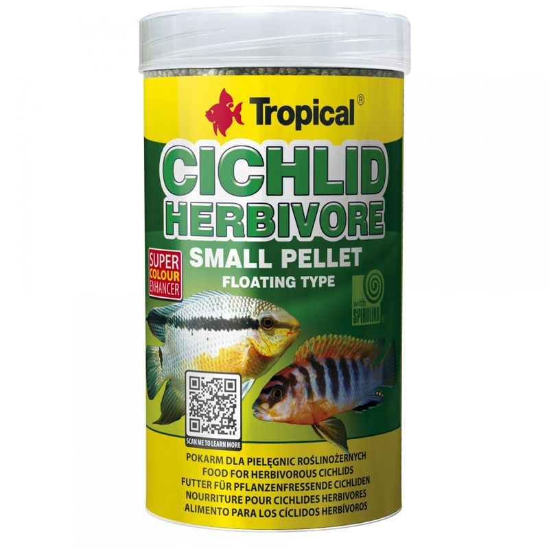 TROPICAL Cichlid Herbivore Small Pellet 250ml/90g