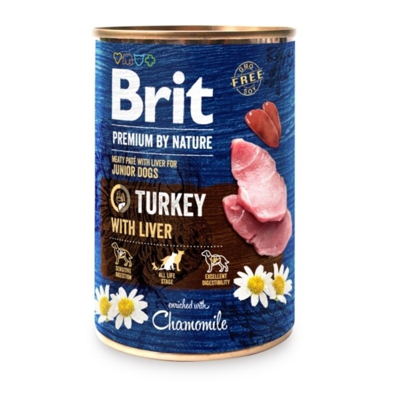 Konzerva Brit premium by Nature Junior Puretina & Jetra 400 g