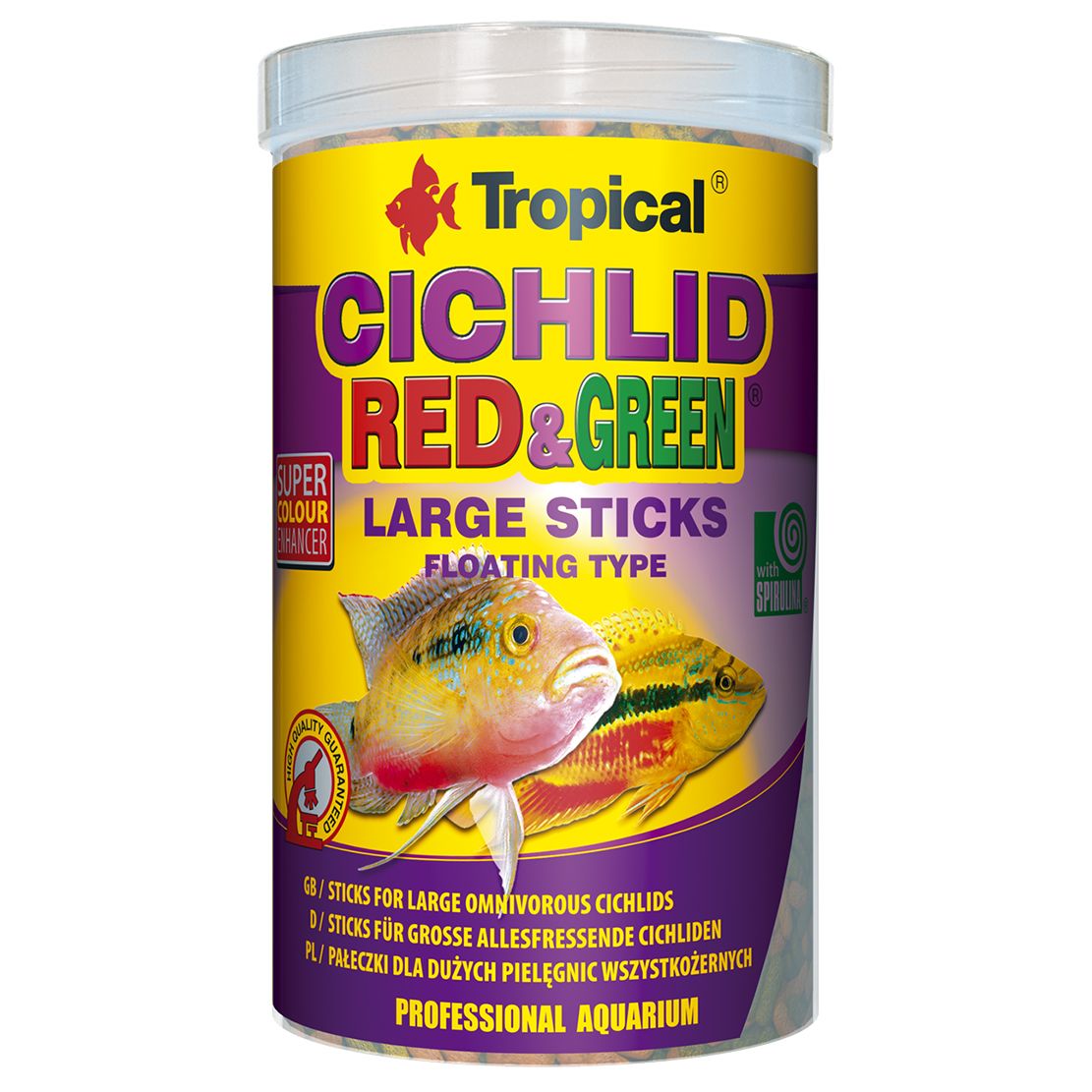 TROPICAL Cichlid Crvena/Zelena Velike Štapiće 1000ml / 300 g