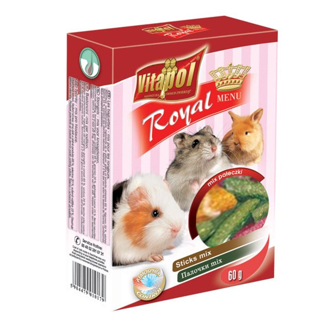 VITAPOL Royal Menu štapići mix za glodavce 60 g