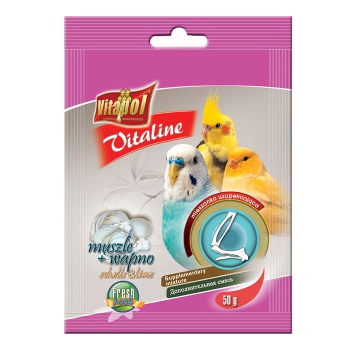VITAPOL Vitaline školjke i kalcij za ptice 50 g