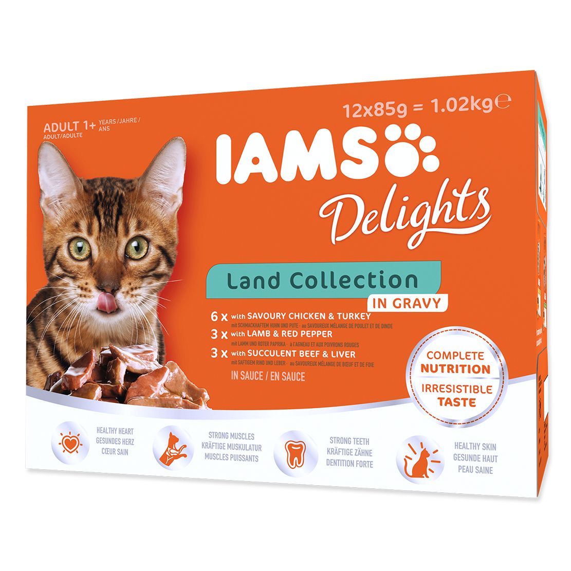Iams Cat Multibox konzervice od suhog mesa 12 x 85 g