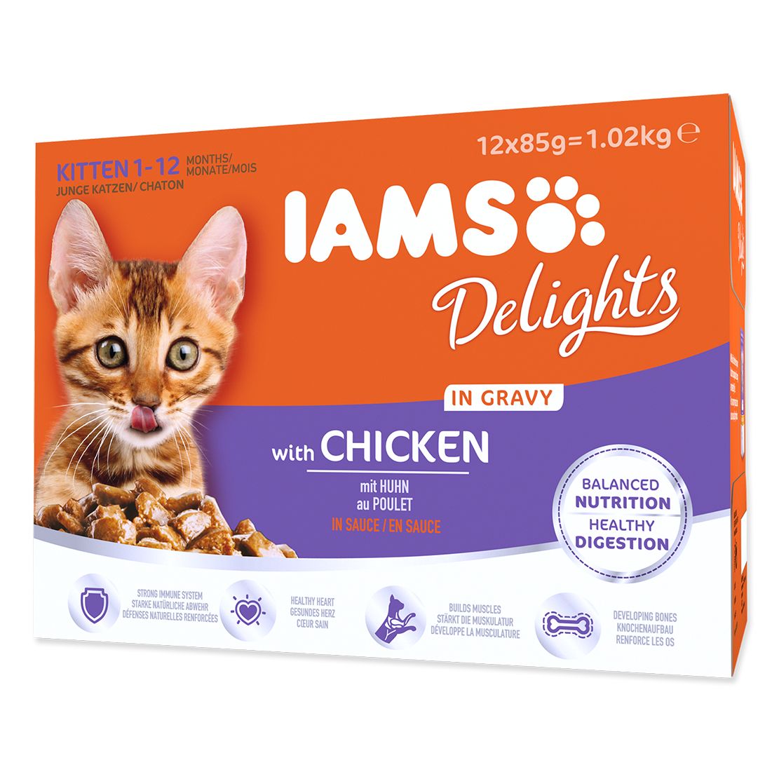 Iams mačje mladež Multibox pileće konzervice 12 x 85 g