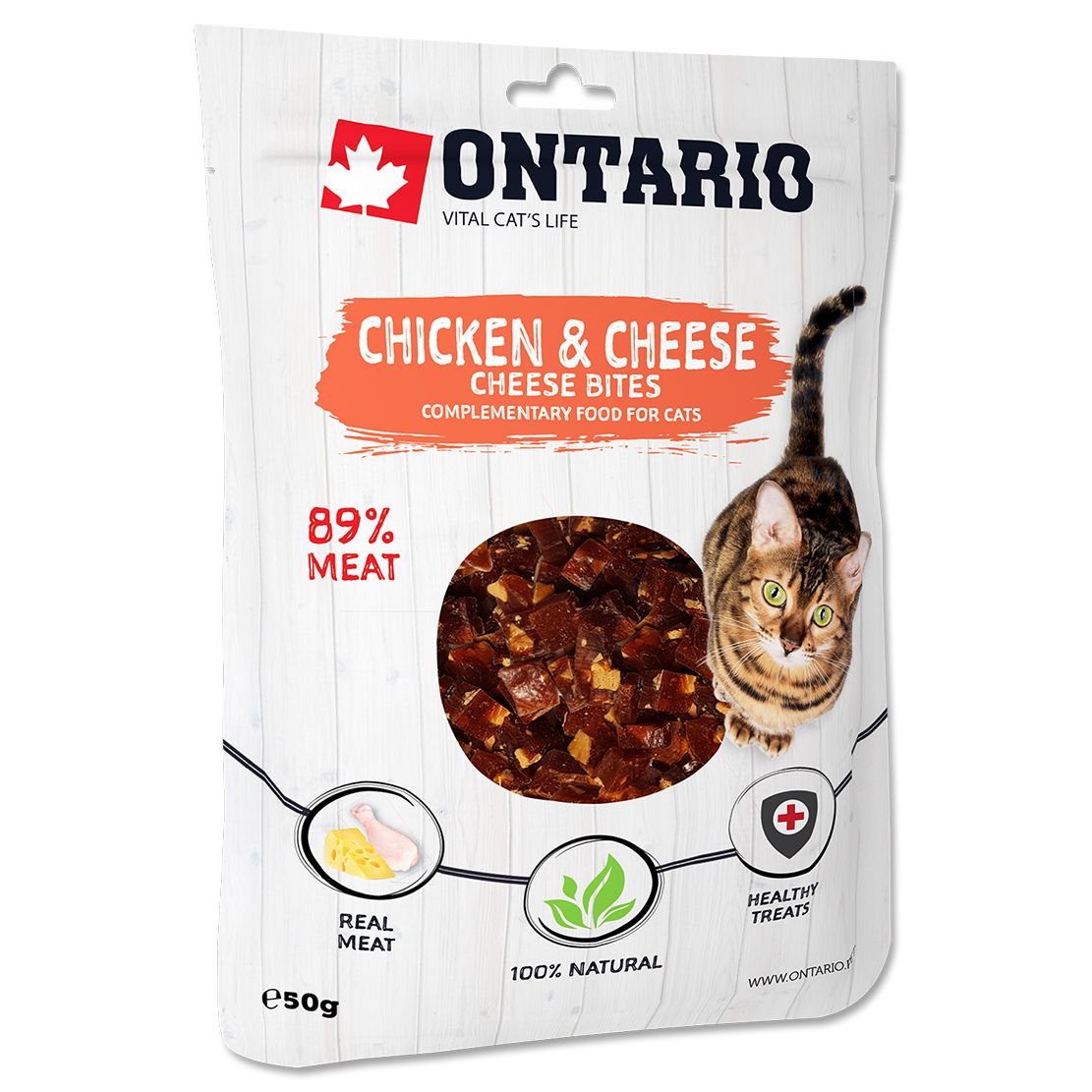 Ontario Cat chicken & cheese bites 50 g