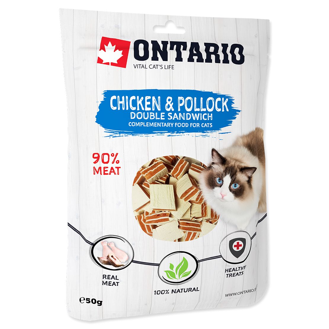 Ontario Cat chicken & pollock double sandwich 50 g
