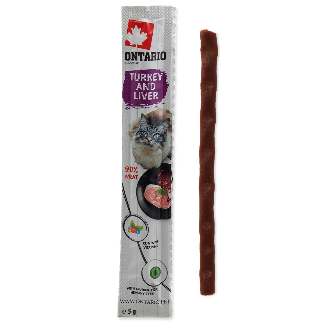 Ontario Stick for Cats puretina & pečeni 5 g