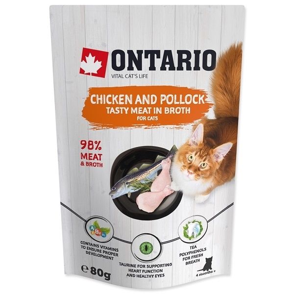 Ontario Cat pšenica a pollock 80 g