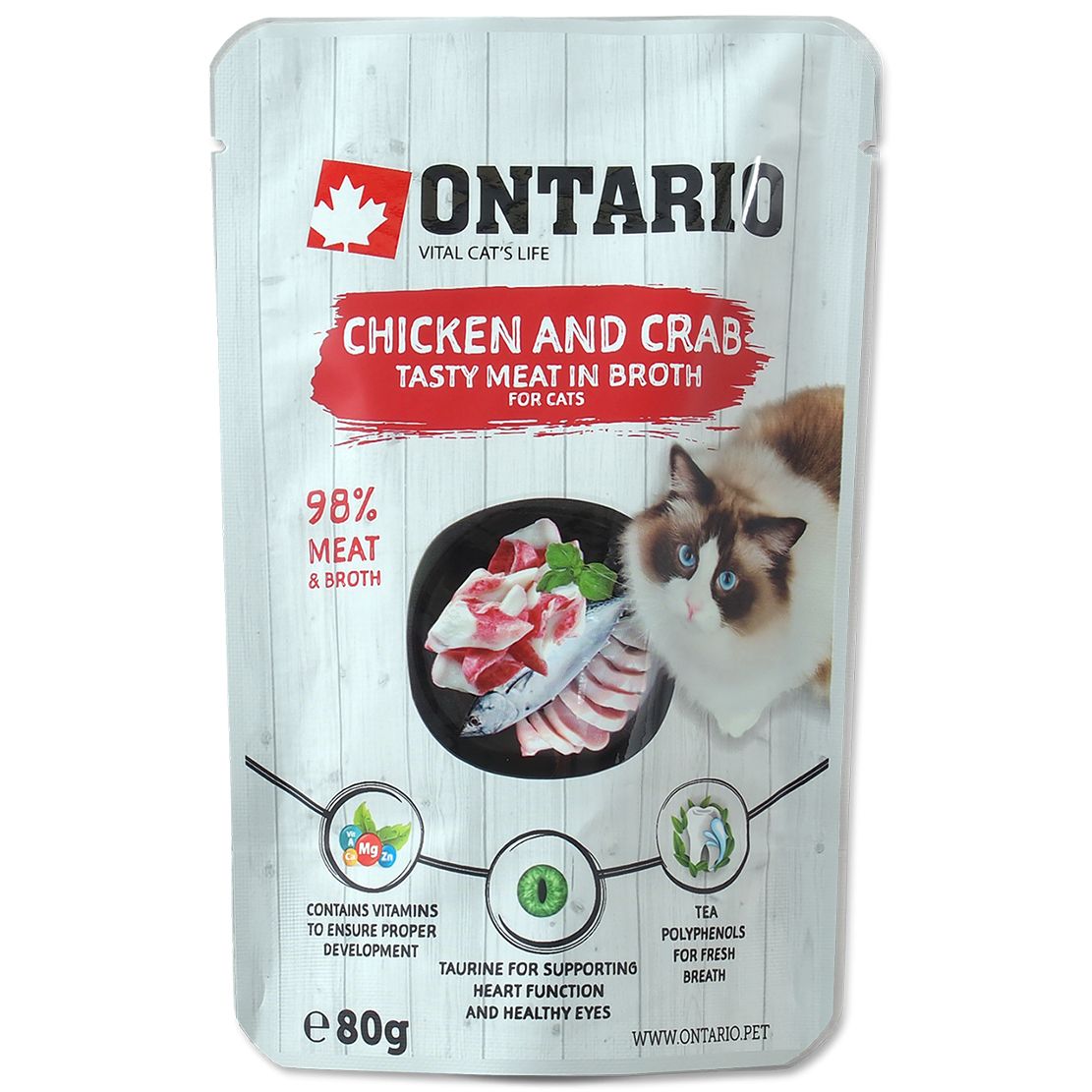 Ontario Cat chicken & crab 80 g