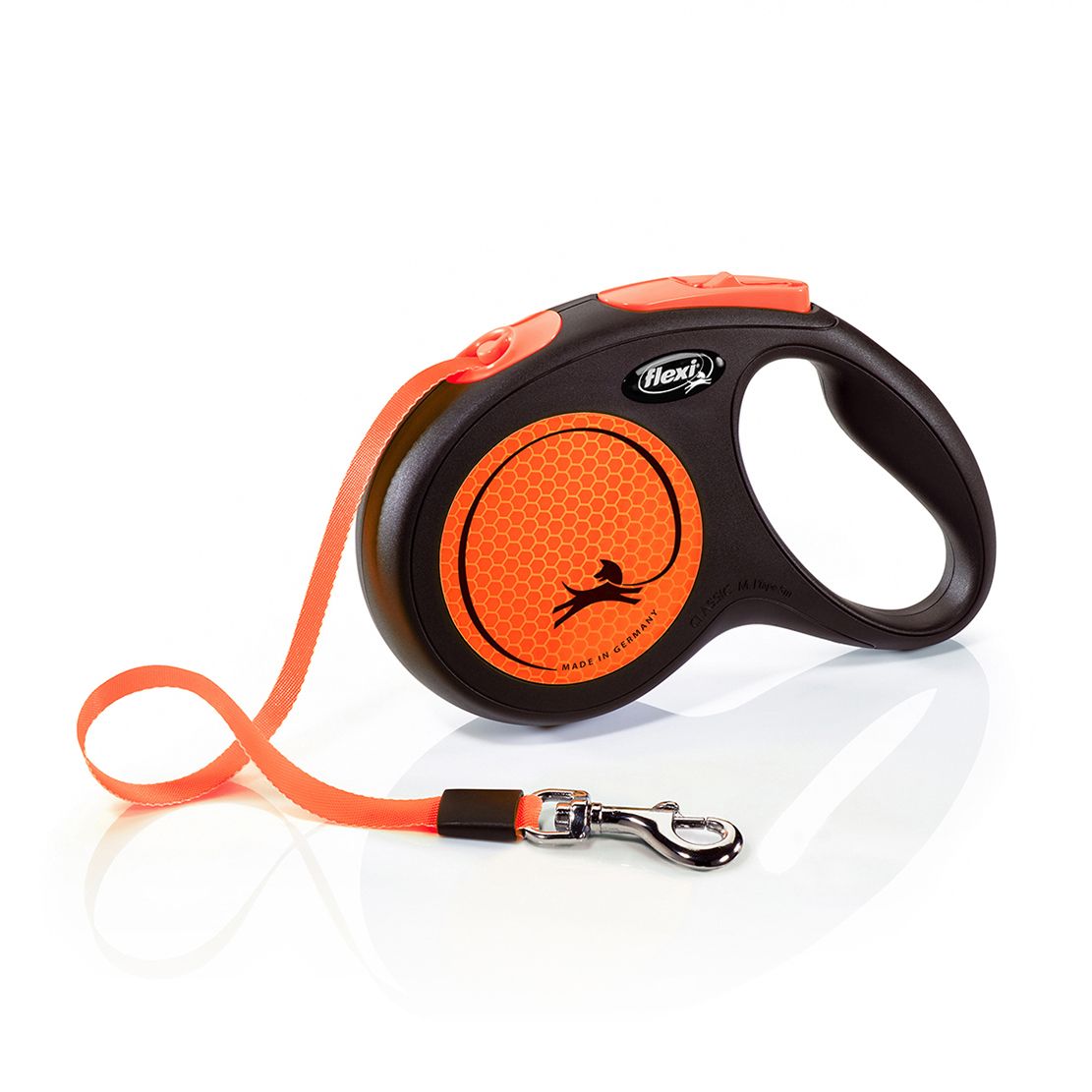 Flexi NEON povodac M do 25kg, 5m trak - narančasta