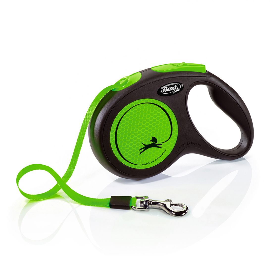 Flexi NEON povodac M do 25kg, 5m trak - zelena