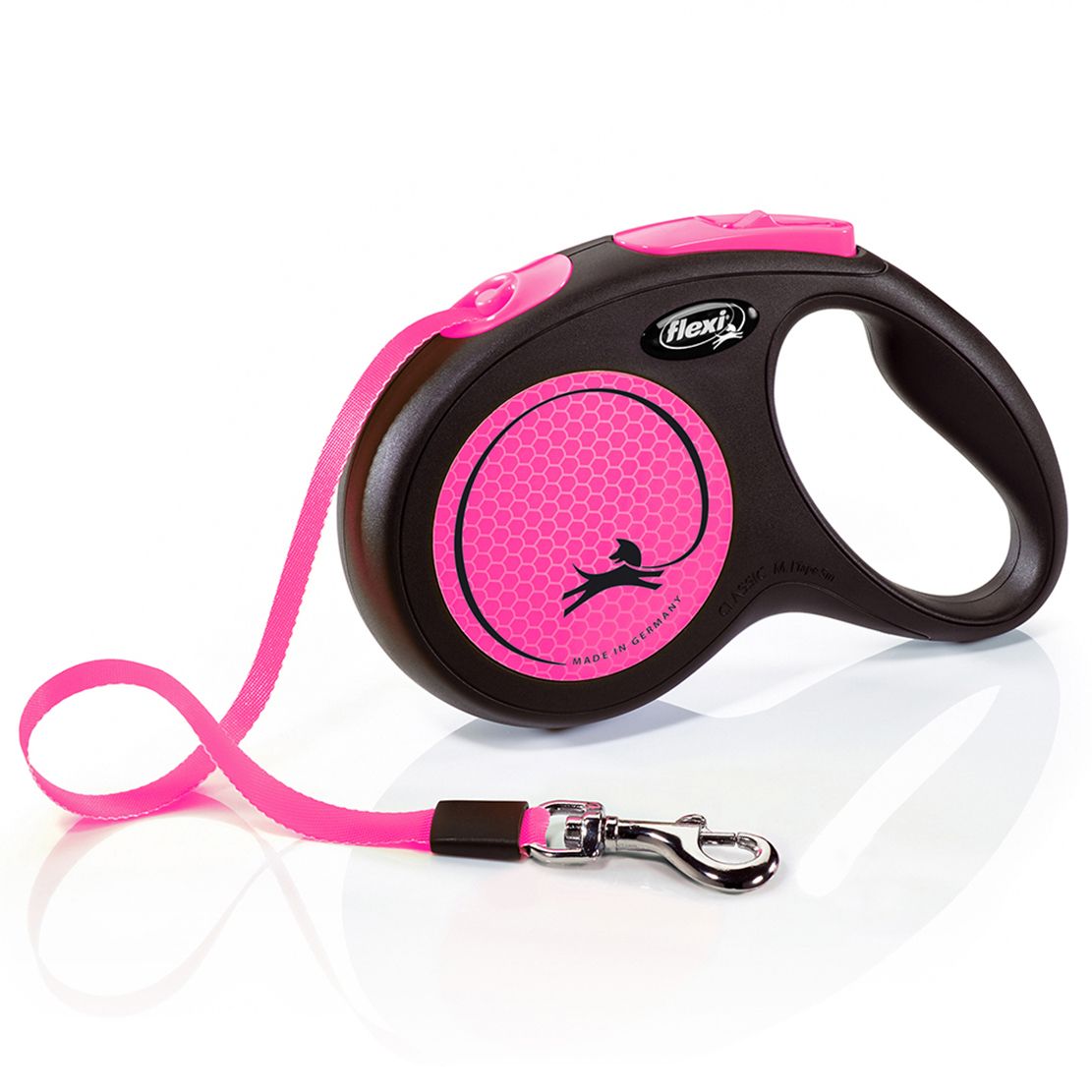 Flexi NEON povodac M do 25kg, 5m trak - ružičasta