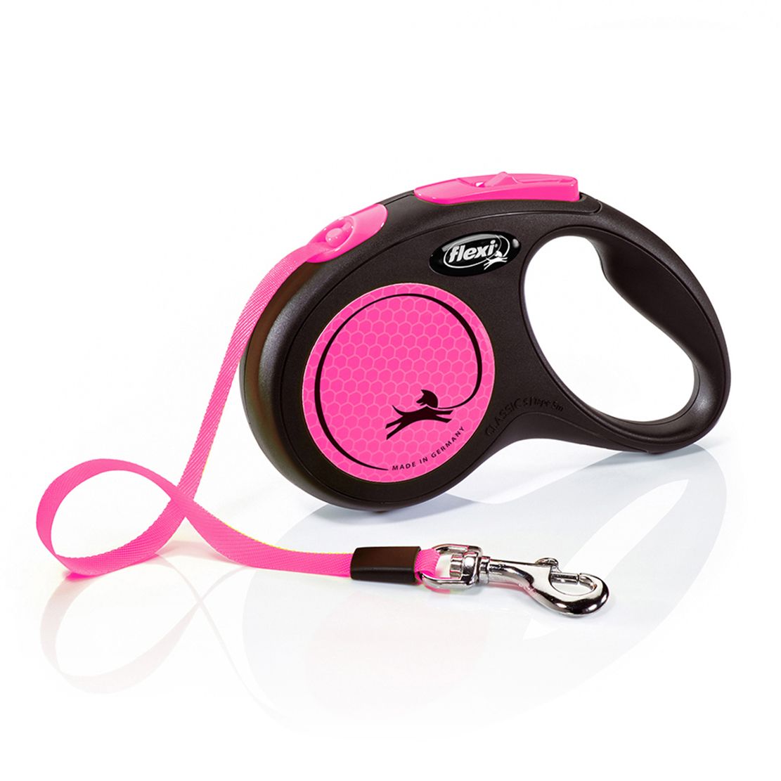 Flexi NEON povodac S do 15kg, 5m trak - ružičasta