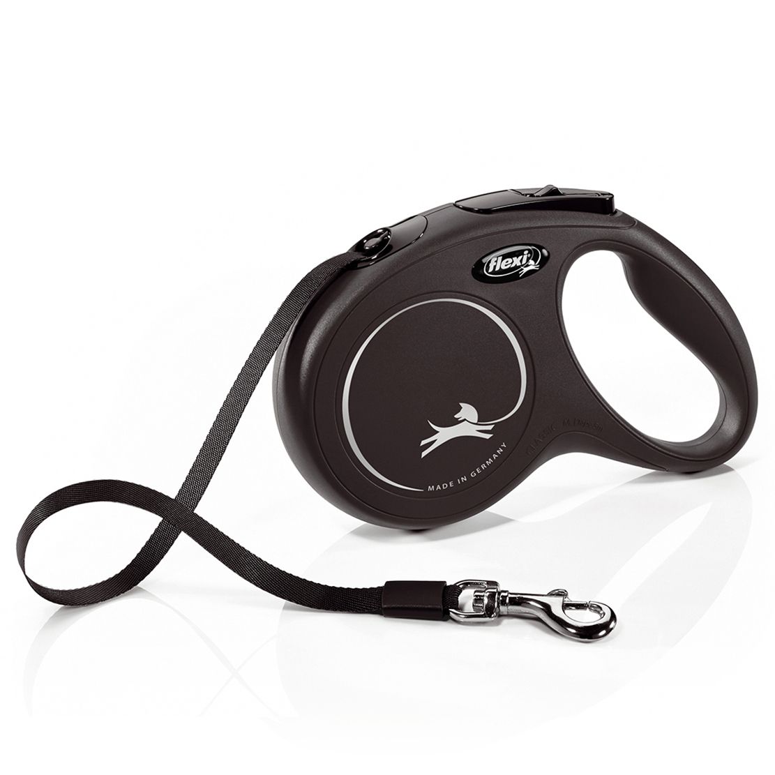 Flexi NEW CLASSIC povodac M do 25kg, 5m trak – crna