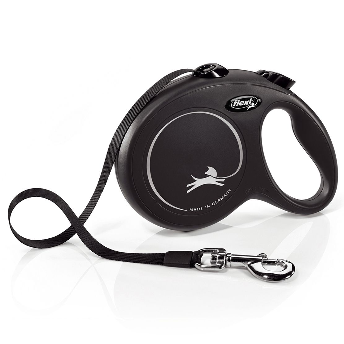 Flexi NEW CLASSIC povodac L do 50kg, 5m trak – crna