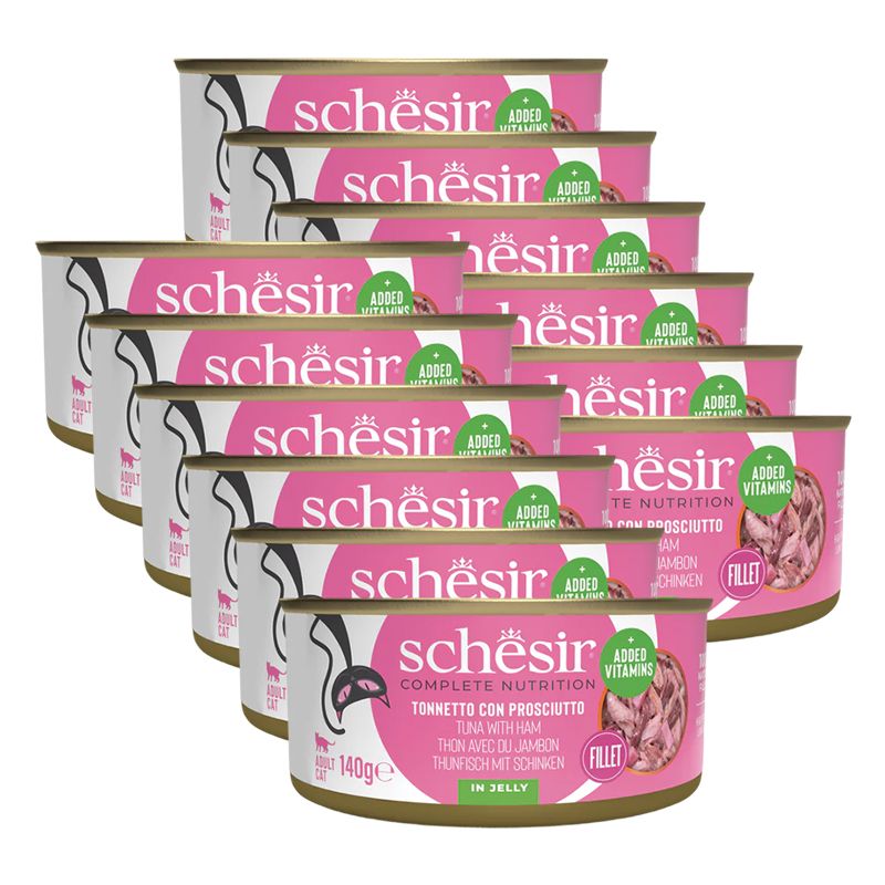 Schesir cat tuna s šunkom v želé 12 x 140 g
