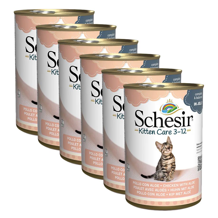 Schesir kitten piletina s aloe verom u želeu 6 x 140 g