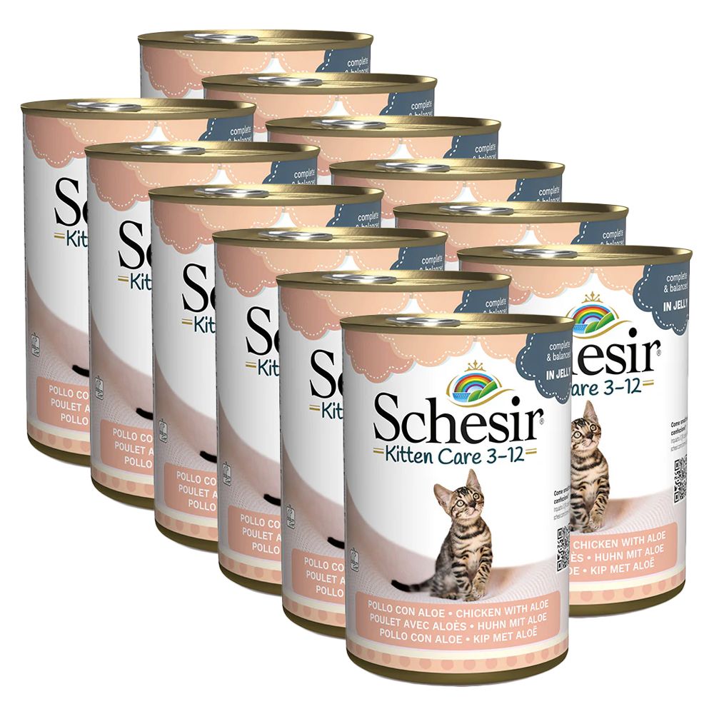 Schesir kitten piletina s aloe verom u želeu 12 x 140 g