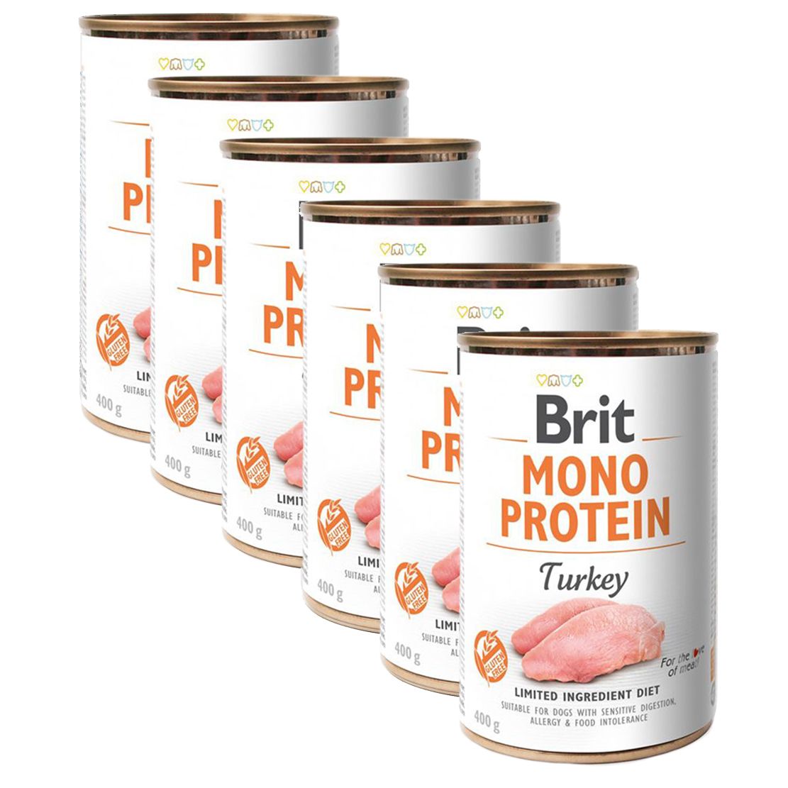 Konzerva Brit Mono Protein Pureć, 6 x 400 g