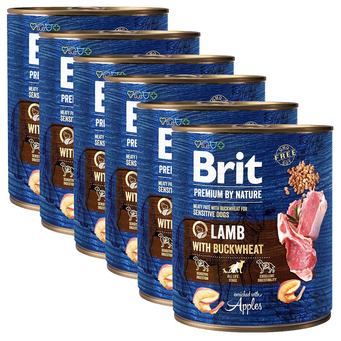 Konzerva Brit premium by Nature Lamb with Buckwheat 6 x 800 g