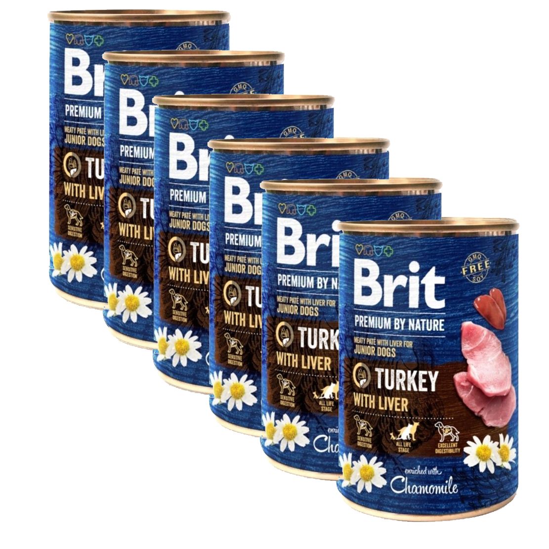 Konzerva Brit premium by Nature Junior Puretina & Jetra 6 x 400 g
