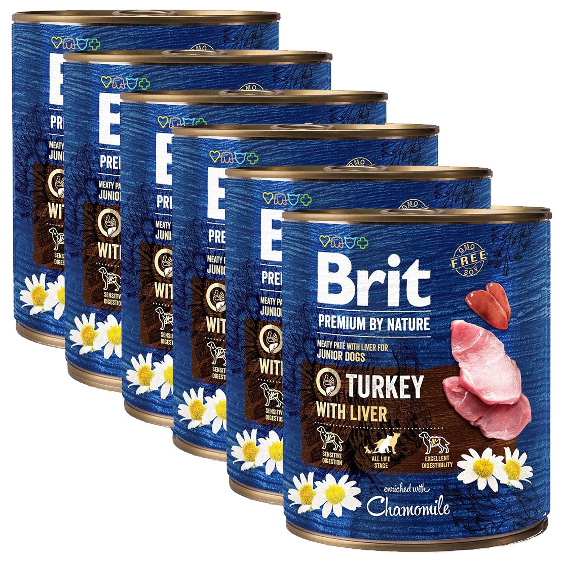 Konzerva Brit premium by Nature Junior Puretina & Jetra 6 x 800 g