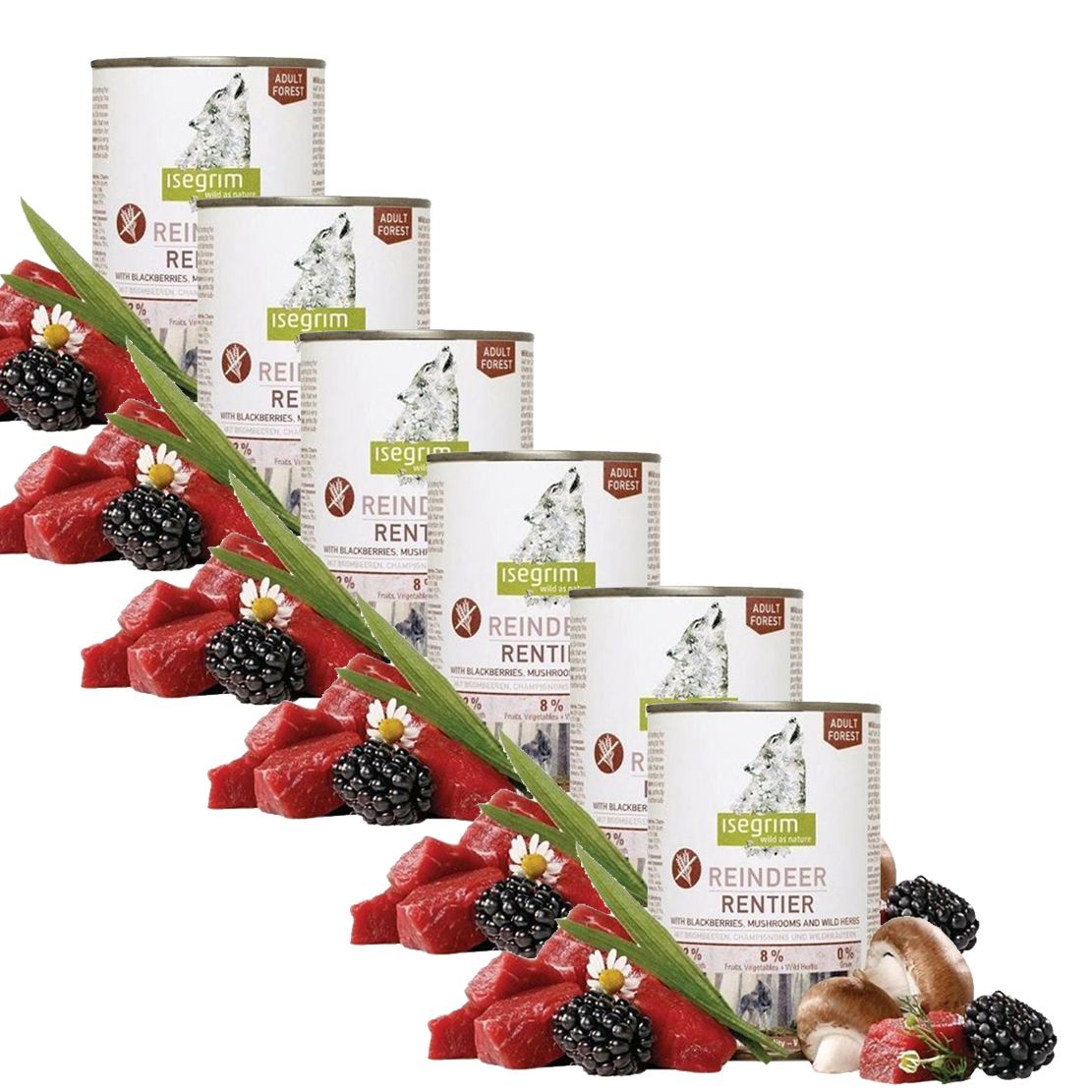 ISEGRIM Adult Forest: Jelen s kupinama i gljivama 6 x 800 g