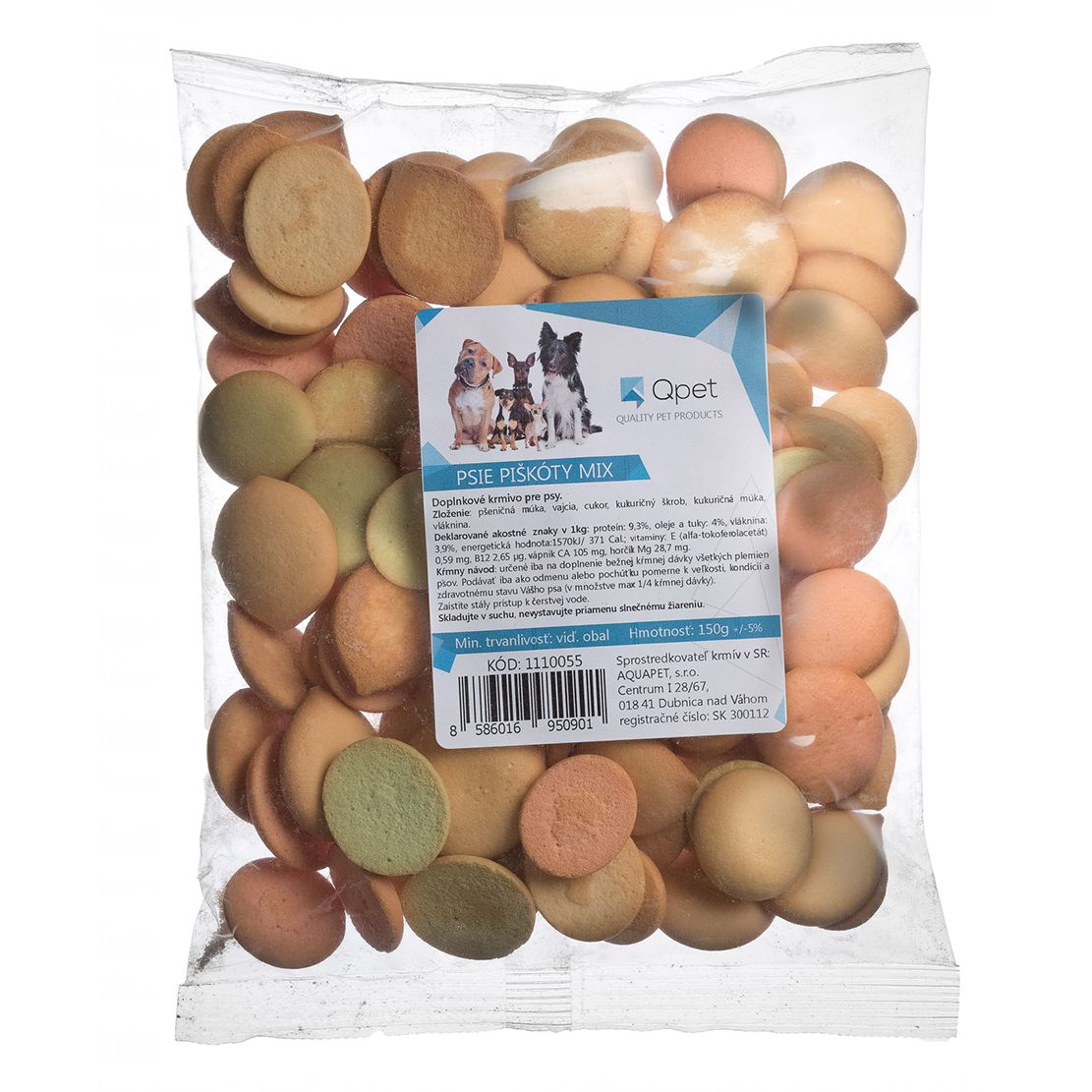 Qpet Pasji keksi mix 150 g
