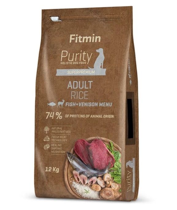 Fitmin Purity Adult Rice Fish & Venison 12 kg