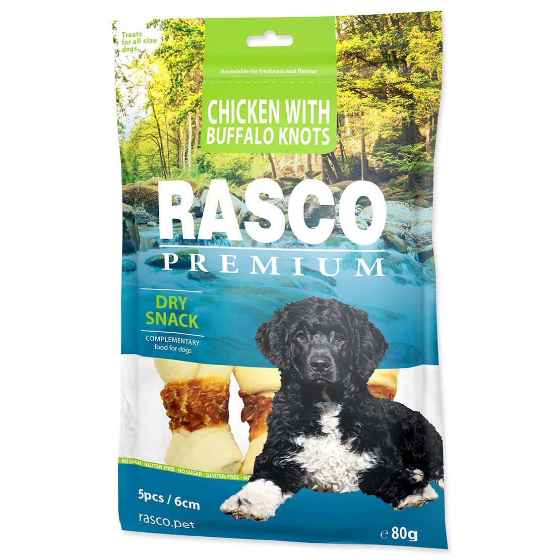 Rasco Premium Dry Snack Chicken With Buffalo Knots 80 g