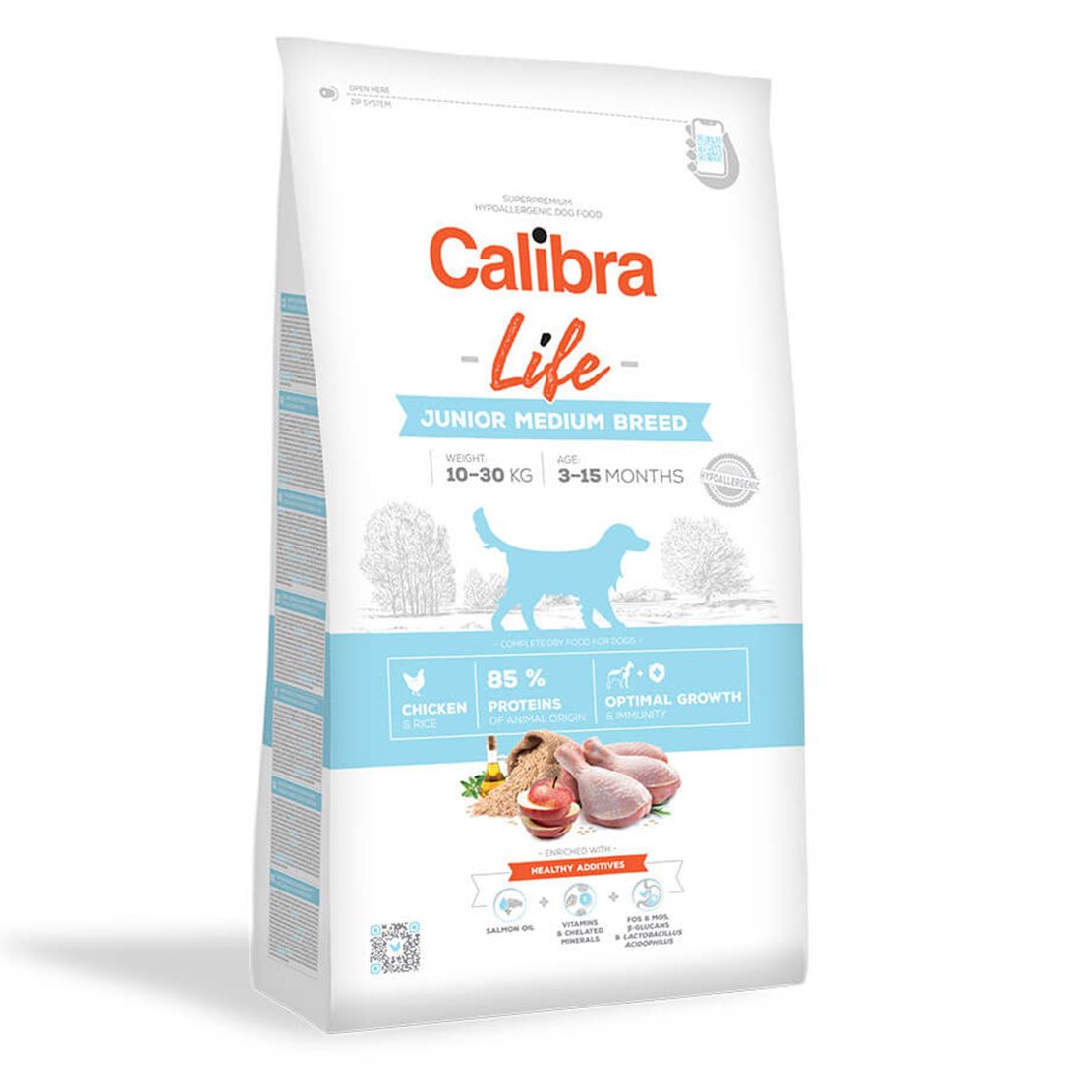 Calibra Dog Life Junior Medium Breed Chicken 2,5 kg