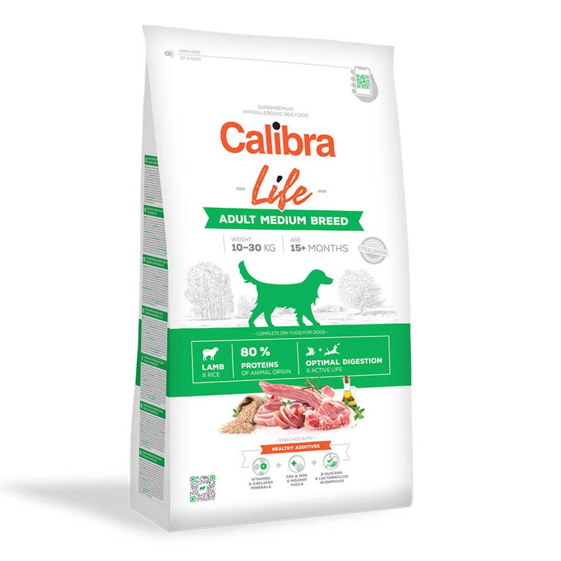 Calibra Dog Life Adult Medium Breed Lamb 2,5 kg