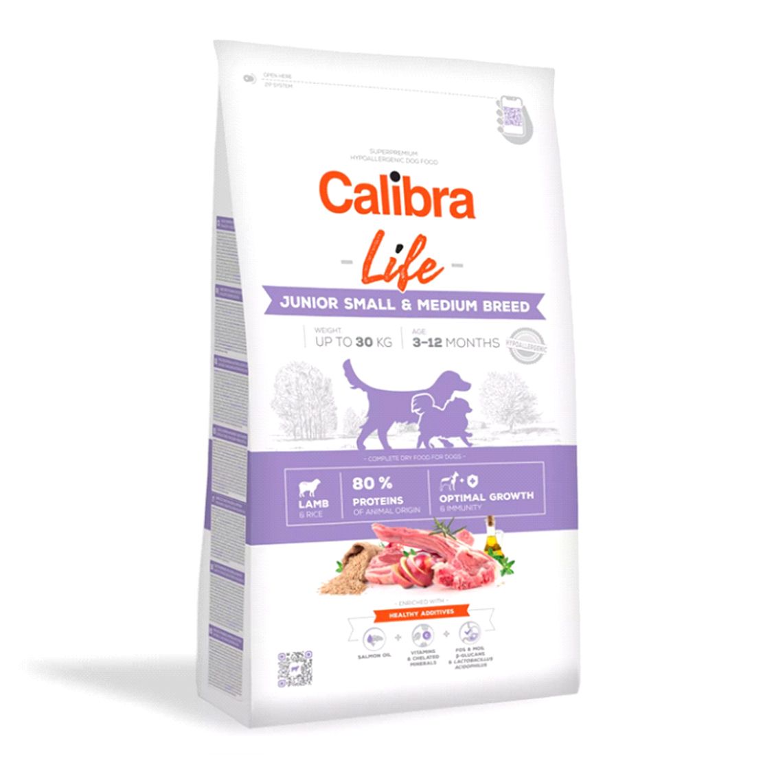 Calibra Dog Life Junior Small & Medium Breed Lamb 2,5 kg