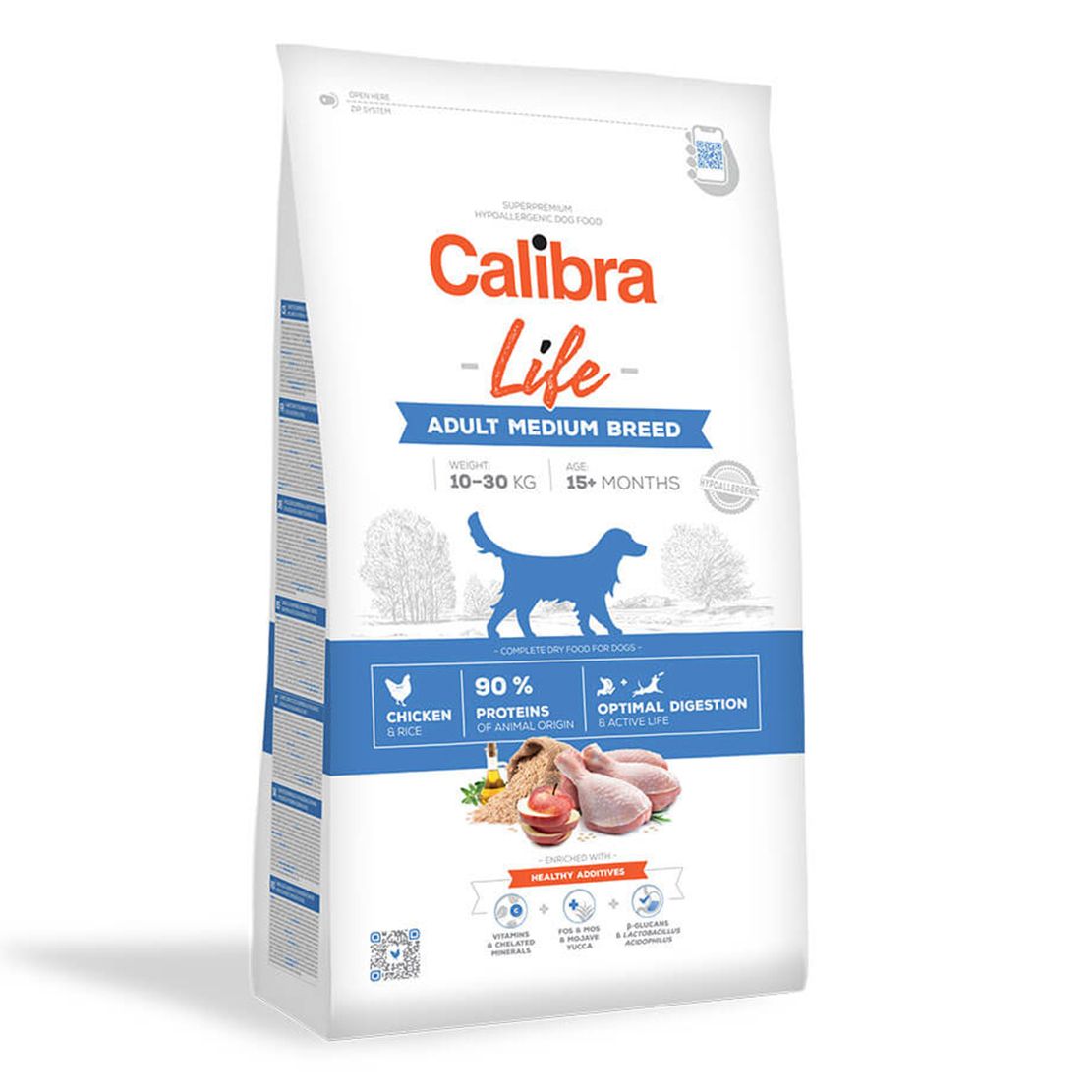 Calibra Dog Life Adult Medium Breed Chicken 12 kg
