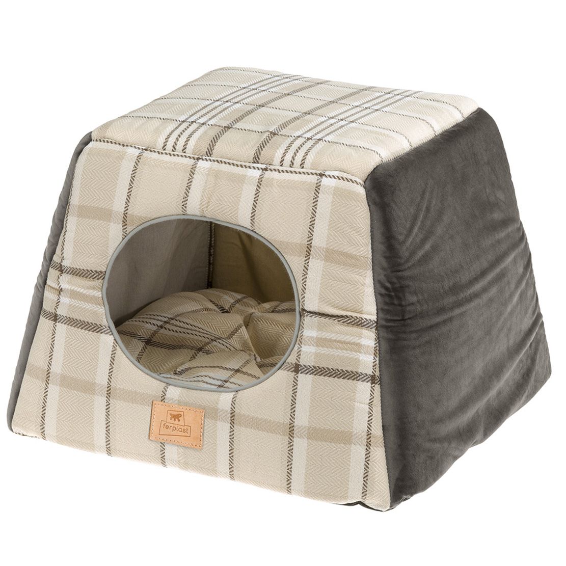 Ferplast Edinburg kućica za mačke smeđa 44 x 44 cm