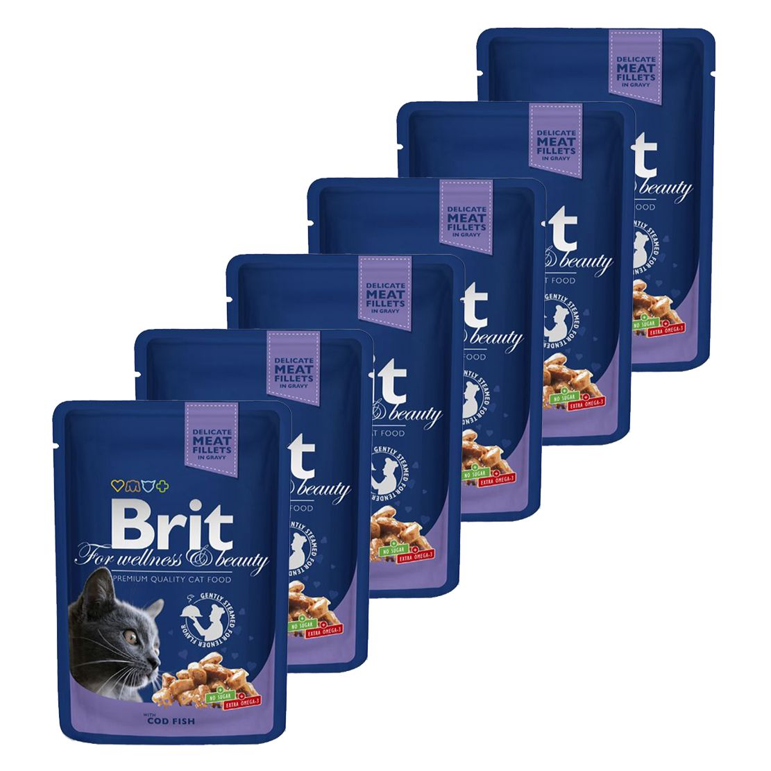 BRIT Premium Cat Cod Fish vrećica 6 x 100 g