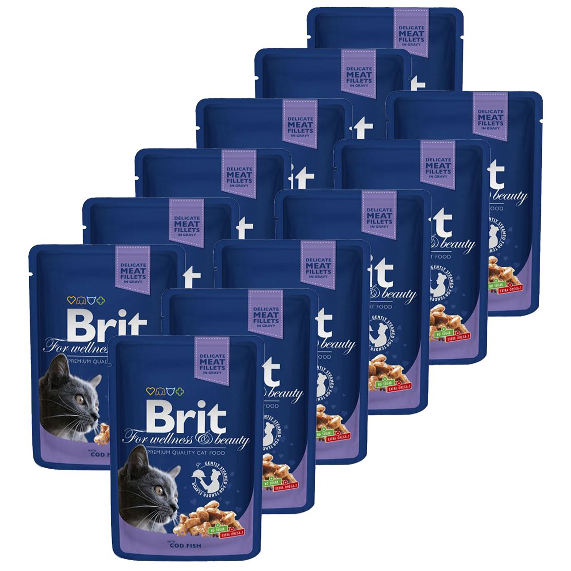 BRIT Premium Cat Cod Fish vrećica 12 x 100 g