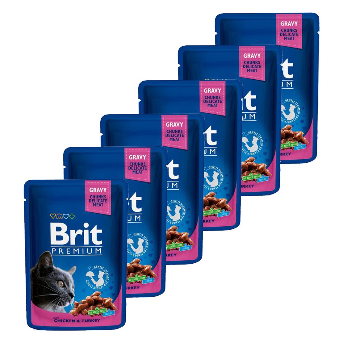BRIT Premium Cat Chicken & Turkey vrećica 6 x 100 g