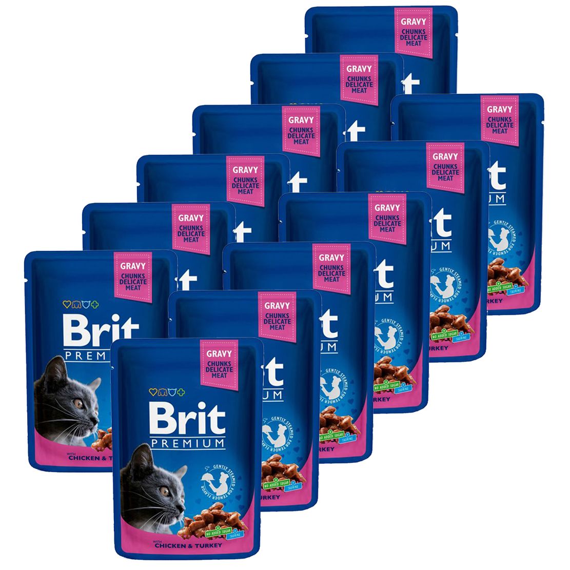 BRIT Premium Cat Chicken & Turkey vrećica 12 x 100 g