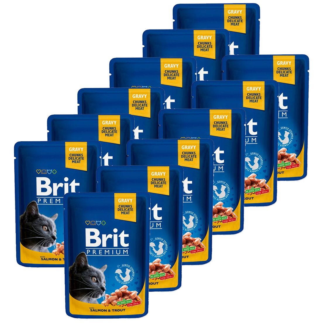 BRIT Premium Cat Salmon & Trout vrećica 12 x 100 g
