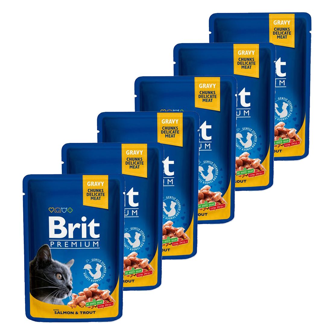 BRIT Premium Cat Salmon & Trout vrećica 6 x 100 g