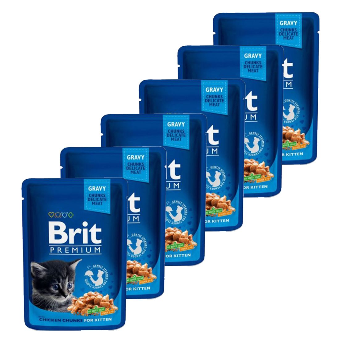 BRIT Premium Kitten Chicken Chunks vrećica 6 x 100 g