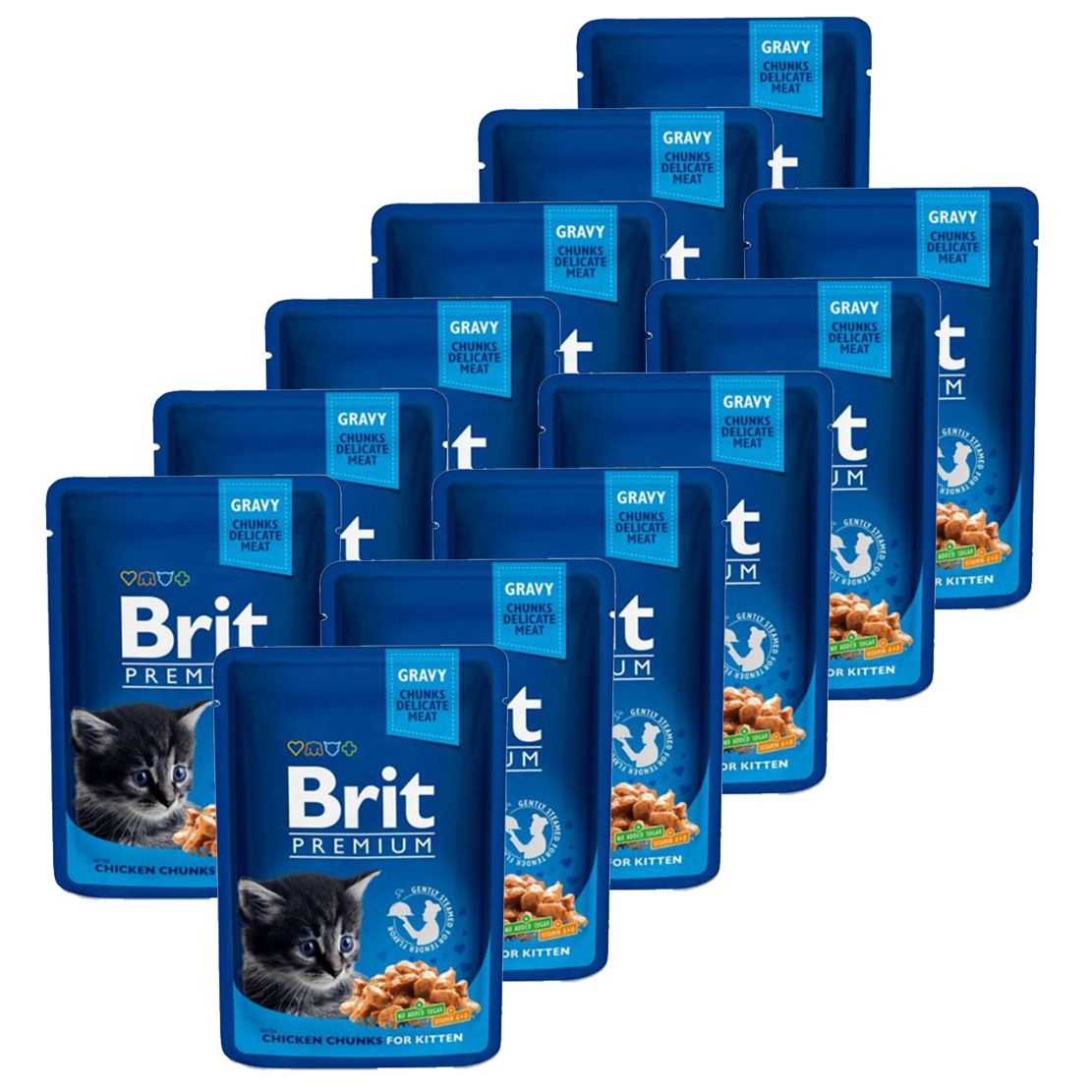 BRIT Premium Kitten Chicken Chunks vrećica 12 x 100 g