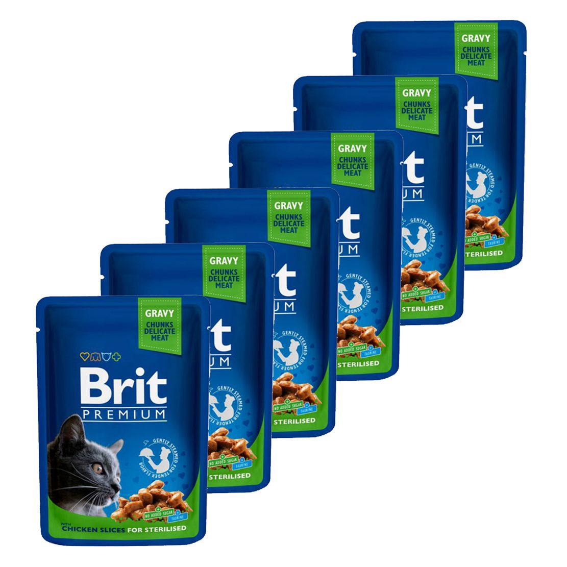 BRIT Premium Cat Chicken Slices for Sterilised 6 x 100 g