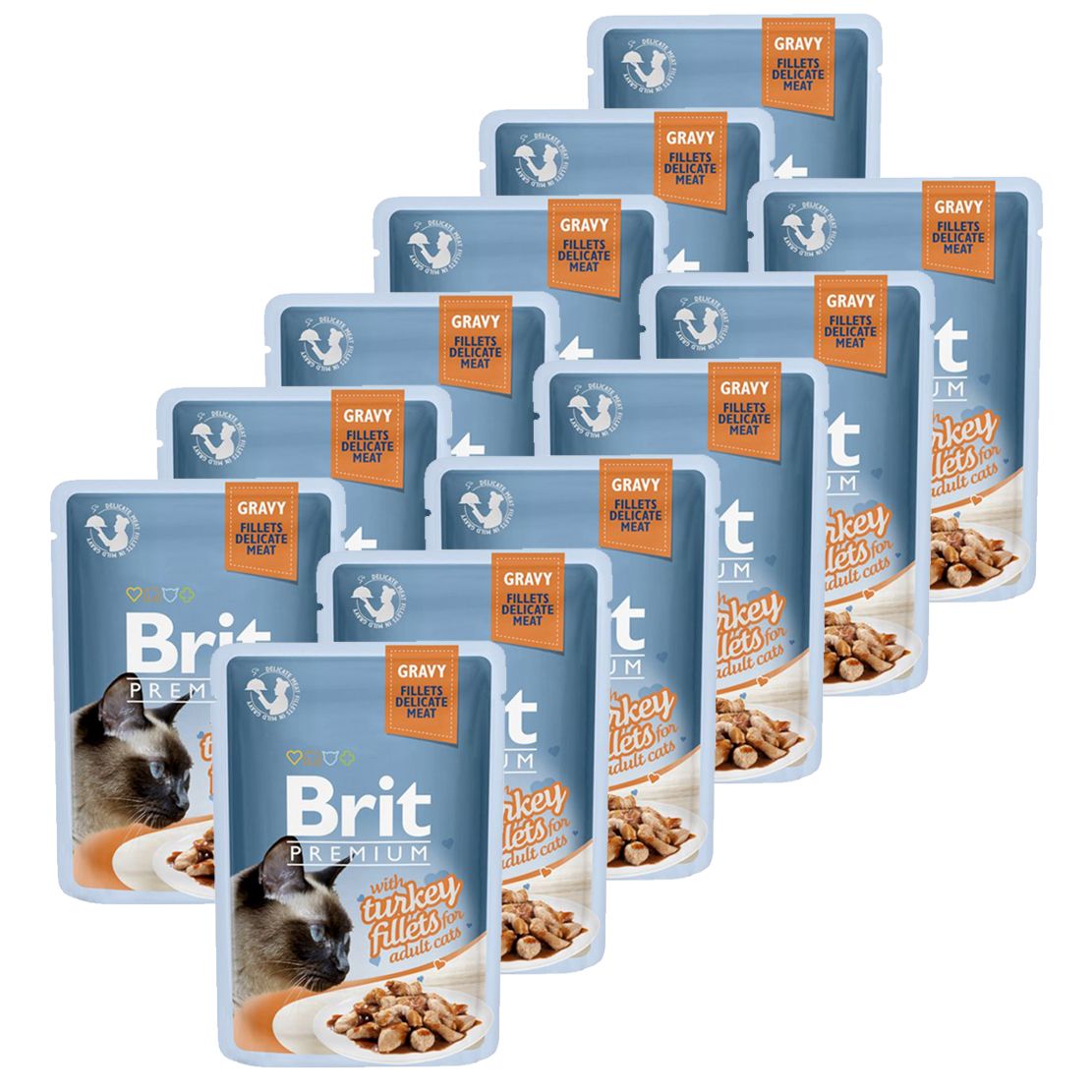 BRIT Premium Cat Delicate Fillets in Gravy with Turkey vrećica 12 x 85 g