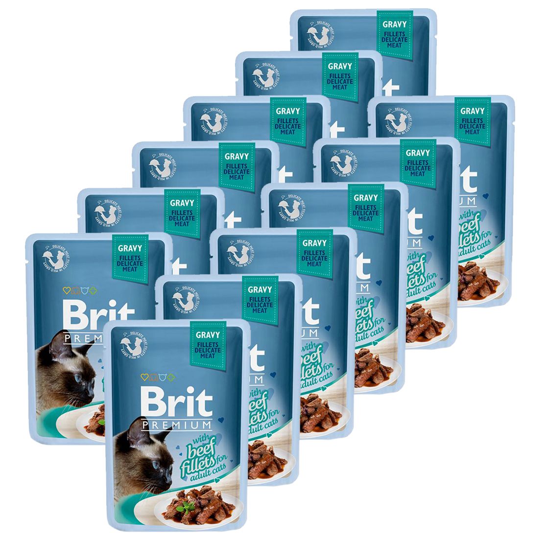 BRIT Premium Cat Delicate Fillets in Gravy with Beef vrećica 12 x 85 g