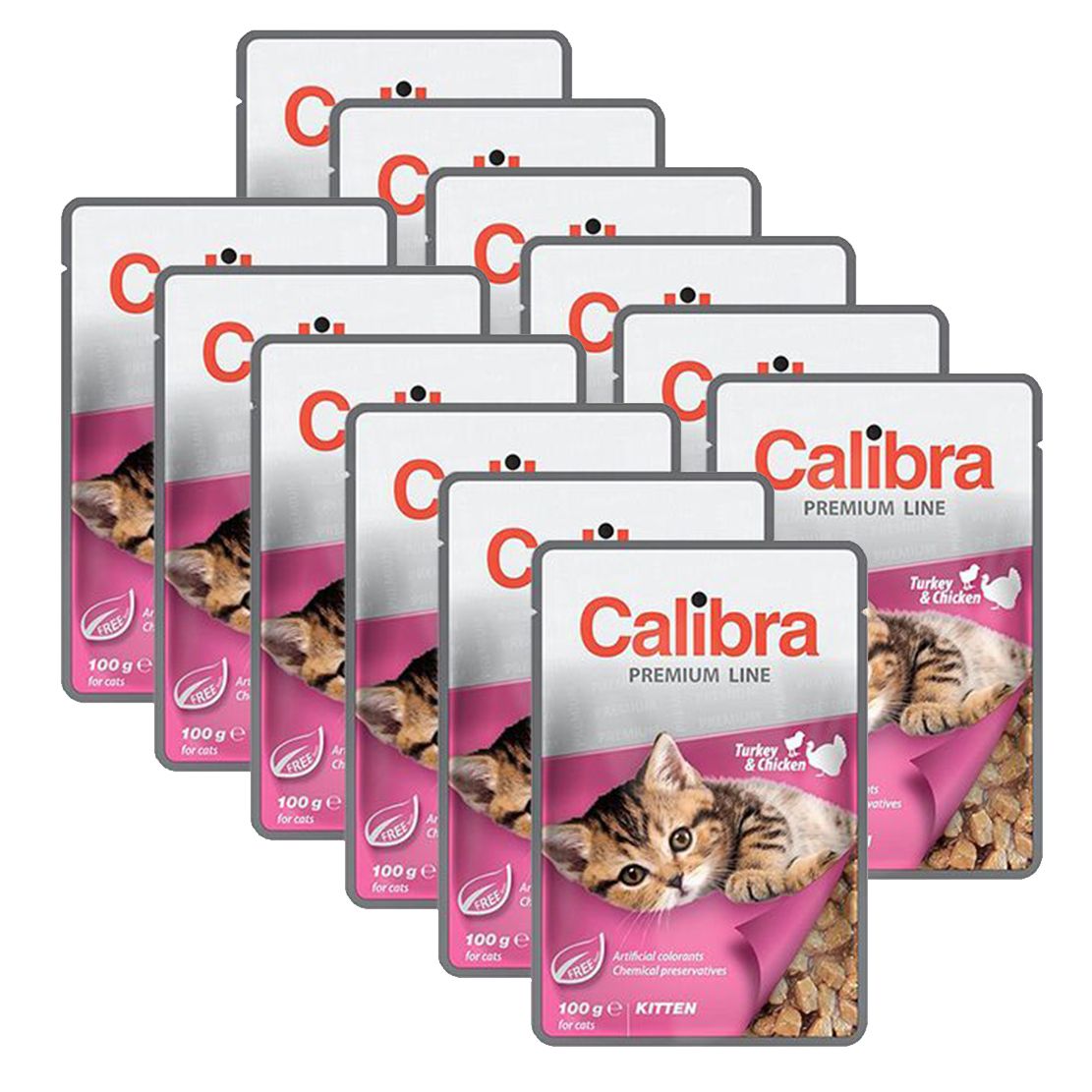 CALIBRA Cat Kitten piletina i puretina komadi u umaku 12 x 100 g