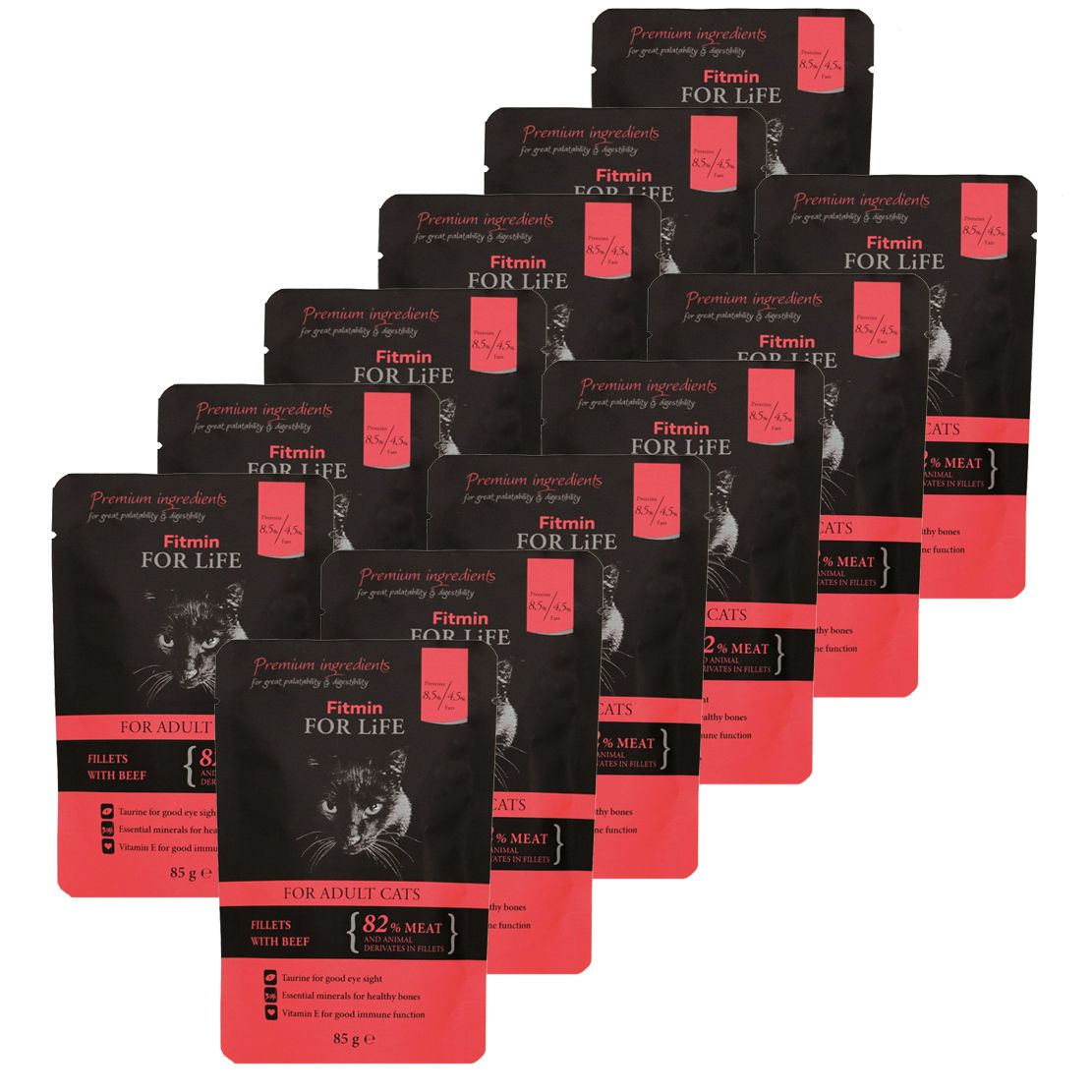 Fitmin Cat For Life Govedina vrećica 12 x 85 g