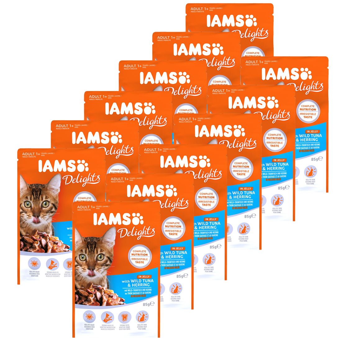 Iams Cat wild tuna & herring 12 x 85 g