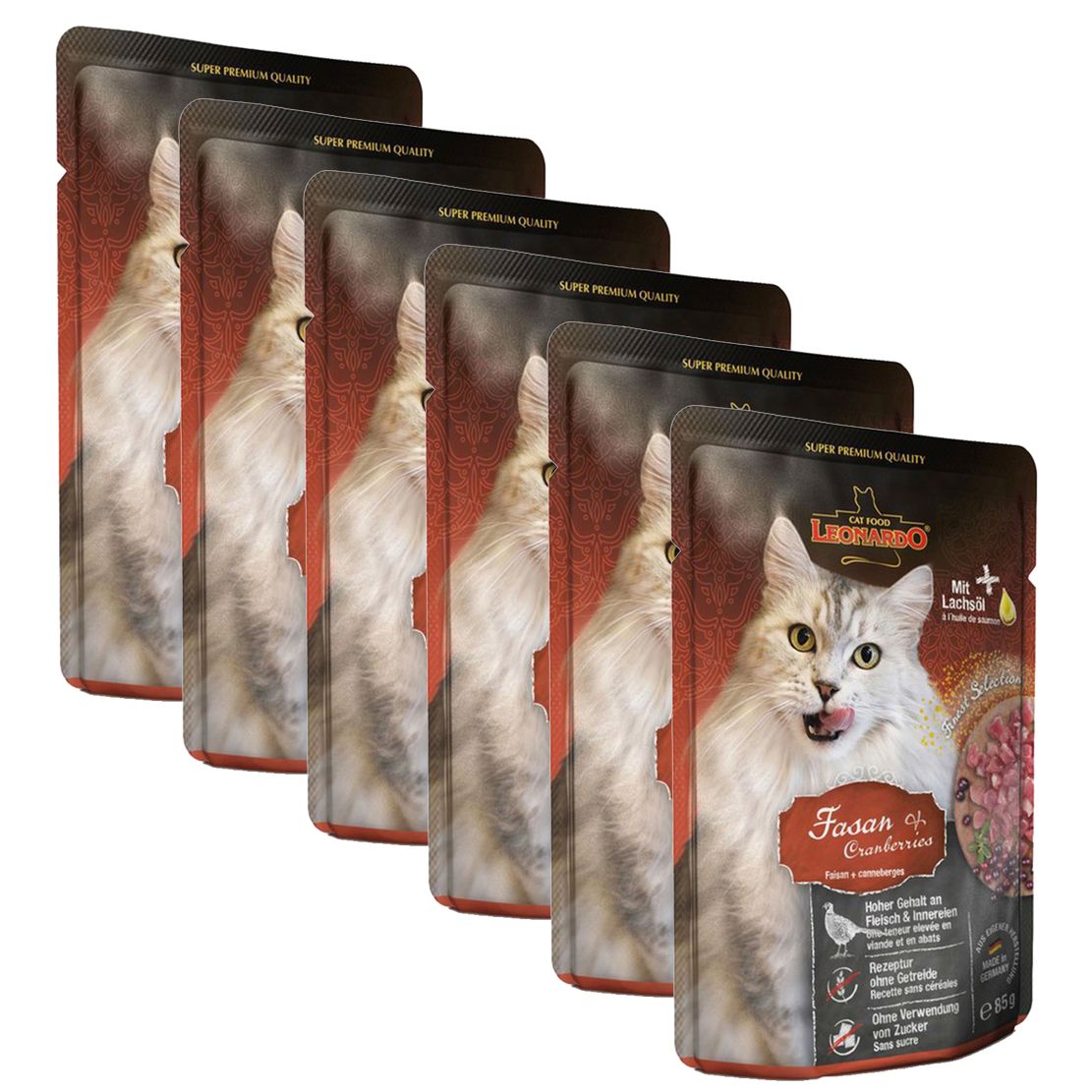 Kapsica Leonardo fazan i brusnice 6 x 85 g